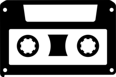 Musical Cassette Tape Sticker Svg Vector, Free Vectors File